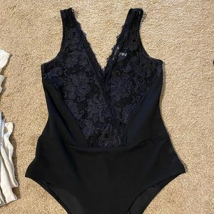 H&M black lace bodysuit